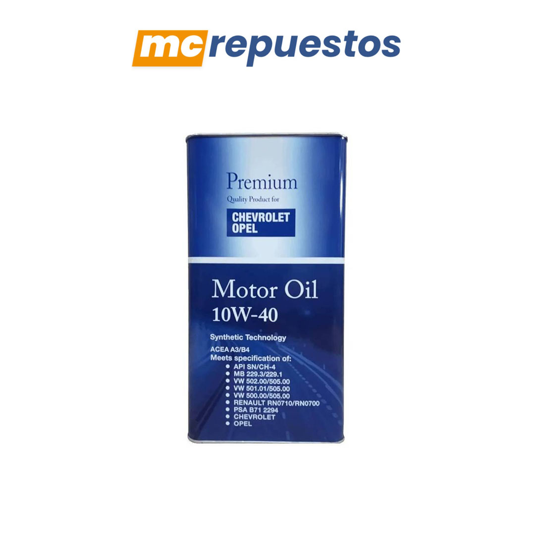 Aceite 10w40 Chevrolet 5lt Mc Repuestos 